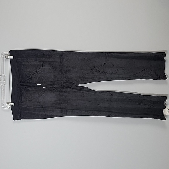 Juicy Couture 2pc set Black velour velvet pants + shirt Large - Picture 6 of 8